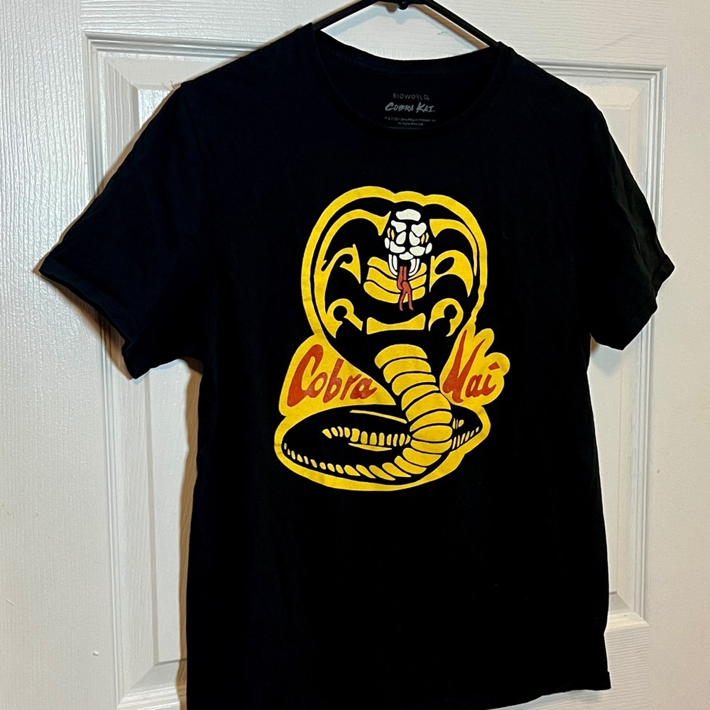 Bioworld Black T-Shirt with Yellow Cobra Design